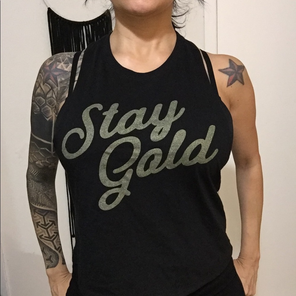 ⚡️ STAY GOLD MUSCLE SHIRT IN GREAT CONDITION